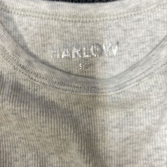 Harlow Women's, Grey, Size Small Sleeveless Crop Top Shirt Ribbed Scoop Neck - Picture 7 of 7